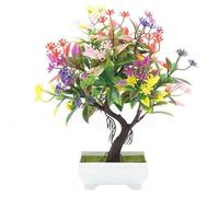 Fleur artificielle en pot, décoration de bureau à domicile (colorée)