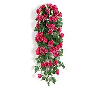 Fleur artificielle exquise en rotin, toile de pour cérémonie de mariage, maison, porche, patio, balcon, décoration de jardin, maison, roses artificielles en vrac pour Noël, extérieur, intérieur,