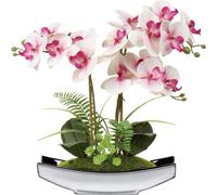 Fleur artificielle Orchidée Phalaenopsis Bonsai rose Pot 38cm