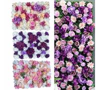 Fleur artificielle panneau mural Panneaux muraux de fleurs en soie fond 6/12 pièces roses décoration