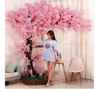 Fleur De Cerisier Artificielle, Arbre à Fleurs De Cerisier 1,8 × 1,5 M / 5,91 × 4,92 Ft, Arbre à Fleurs en Soie Rose Adapté Au Salon, à La DéCoration D'IntéRieur,D,3x3m