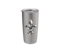 Fleur de lys ou fleur de lys symbole 2 Gobelet isotherme en acier inoxydable double paroi