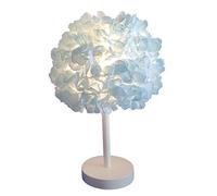 Fleur de soie bleue lampe de chevet abat-jour de chevet mode moderne plume de table lumière de bureau abat-jour pour salon chambre décoration de la maison décoration de mariage
