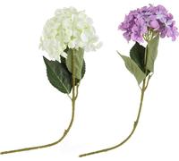 fleur d'hortensia de simulation Fleurs d'hortensia artificielles, 4 pièces, deco manege bleu clair + bleu foncé 4 pièces