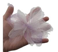 Fleur En Mousseline Tête de fleur en dentelle 3D artificielle for décoration murale, vêtements, chaussures, chapeaux, robe, accessoires mousseline soie(5,30pcs)