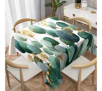 Fleur Ombelle Nappe Carrée 100x100 cm Eucalyptus, Nappe de Table Motif Botanique À L'aquarelle en Polyester, Nappe en Tissu Imperméable et Anti-tache, pour Cuisine, Salle à Manger, Jardin - S-201