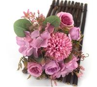 Fleur-Plante Artificielle - Bouquet de pivoines en soie - Accessoires décoratifs - Couleur mauve - Pour salon