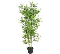 FLEUR-PLANTE ARTIFICIELLE - FLEUR SECHEE Plante Artificielle avec Pot Bambou Décoration d'Intérieur 120 cm Vert