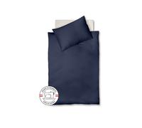 FLEURESSE Satin Bettwäsche Royal Uni 140x220cm Nachtblau bleu marine