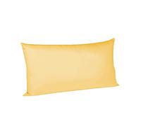 Fleuresse Taie d'oreiller Couleurs 9100-215, 40x80cm Satin Maco Couleur Vanille, 100% Coton, avec Fermeture éclair