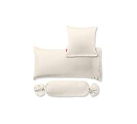 FLEURESSE Taie d'oreiller en satin Royal Uni lot de 2 60x80cm Crème crème