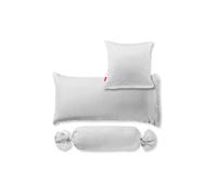 FLEURESSE Taie d'oreiller en satin Royal Uni lot de 2 70x90cm argent argent