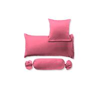 FLEURESSE Taie d'oreiller en satin Royal Uni lot de 2 70x90cm Corail rose