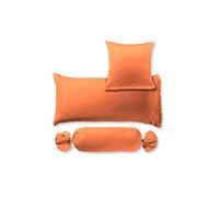 FLEURESSE Taie d'oreiller en satin ROYAL UNI lot de 2 70x90cm Orange orange