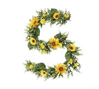 Fleurs artificielles, 180 cm, guirlande de tournesols en rotin réaliste, décoration en plastique et soie réaliste, entretien facile, fête de mariage, maison