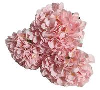 Fleurs artificielles, bouquet de hortensias, décoration intérieure, rose clair, lot de 3