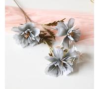 Fleurs Artificielles Deco Fleurs Gris - Bleu Plante Artificielle Exterieur,Fleurs Artificielles Cimetiere,Bouquet Fleur Artificielle Deco Mariage,Fausse Fleur pour Décoration De Table De Jardin