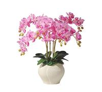 Fleurs artificielles, Décor Fleurs Artificielles avec Vase Orchidée Bonsaï