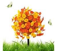 Fleurs artificielles d'extérieur avec piquet | Plante résistante aux UV - Fleurs artificielles d'extérieur | Pour pot de fleurs, jardin, cour, pelouse, patio, porche, balcon, intérieur