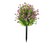 Fleurs artificielles d'extérieur résistantes aux UV, réalistes et | Arbustes artificiels d'extérieur pour jardin, printemps, cour, maison, été, aménagement paysager, terrasse, cimetière