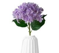 Fleurs artificielles d'hortensia | Centre de table avec fausses têtes de fleurs et tige - Bouquet réaliste d'hortensia de fausses fleurs qui ne se décolorent pas pour carte de Saint-Valentin