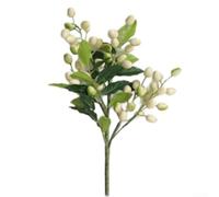 Fleurs Artificielles Olive 39cm pour Décoration Mariage(White) | Design réaliste, baies incluses, aspect naturel élégant, pour idéal salon, entrée
