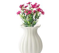 Fleurs artificielles réalistes en soie, centres de table violettes, composition florale artificielle, élégante et robuste, pour intérieur, jardin, ferme, salon, salle de bain, bureau, décoration de