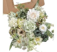 Fleurs Artificielles Vert Forêt avec Tiges - Coffret DIY Mariage, Baby Shower, Centres de Table et Déco M FLEUR-PLANTE ARTIFICIELLE