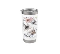 Fleurs Asiatiques Art Japonais Chinois Sumi-et Juliart Femme Gobelet isotherme en acier inoxydable double paroi