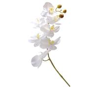 Fleurs D’orchidées Artificielles Blanches Phalaenopsis, Tige Décorative | Plastique, Soie et Fil de Fer, Finition Soignée, Usage Maison et Jardin, Ne Fane Pas