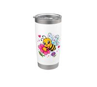 Fleurs de bourdon mignonnes pour amoureux des abeilles Gobelet isotherme en acier inoxydable double paroi