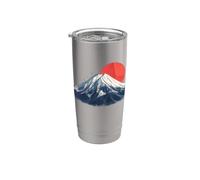 Fleurs de cerisier sakura de style origami de montagne Fuji Gobelet isotherme en acier inoxydable double paroi