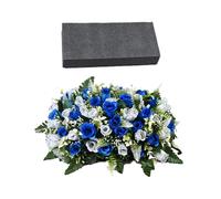 Fleurs de cimetière pour le lieu funéraire, imperméables, roses | Fleurs artificielles pour décoration funéraire pour l'extérieur, pierres commémoratives, centres de retraite, jardins