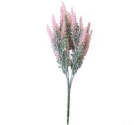 Fleurs de lavande artificielles, tiges en plastique à griffes avec motif oreilles de grain pour mariage, hôtel, décoration d'intérieur, 40 cm, bouquet violet, jaune, rose (D)