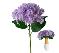 Fleurs d'hortensia artificielles - Pétales de fleurs d'hortensia en soie, branches de fleurs d'hortensia artificielles | Fleurs d'hortensia réalistes résistantes à la décoloration avec tige, têtes