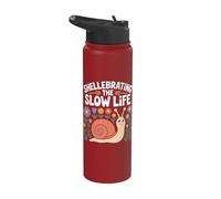 Fleurs du jardin d'escargots Shellebrating The Slow Life Stainless Steel Insulated Water Bottle