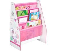 Fleurs et Oiseaux - Bibliothèque à pochettes pour enfants - Rangement de livres pour chambre d’enfant