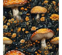 Fleurs Feuilles Papier Peint Épaissir Mat Auto Adhésif 44x300 cm Champignons Style Boho Vintage Meubles Autocollants Amovible Comptoir Contact Papier Stickers Muraux pour Bains Salon Chambre A-56