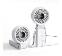 FLEUVE - Ventilateurs - Ventilateur Portable Life7, LED, 5000mAh, 19,5h, 5 Vitesses, 150°, 3-en-1 Main/Bureau/Cou - Gris