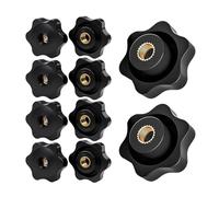 Flewdart 10pcs bouton de serrage m12 x 48, ecrou serrage m12 étoile pour vis étoile, ecrou papillon pour meuble Les Mécaniques Équipements (M12x48 10pcs)