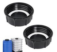 Flewdart 2pcs Bouchon cuve s100x8 100mm pour IBC 1000l, Bouchon Couvercle IBC DN80 pour Réservoir Aquarium, vanne de fût, arrosage du Jardin Adaptateurs de Robinet Outils (S100X8 2pcs)