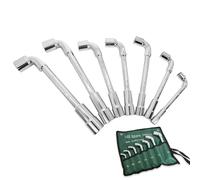Flewdart set cle a pipe 7 pans 8mm 10mm 12mm 13mm 14mm 17mm 19mm 7pcs, douille a pipe, clé à pipe pipe, clef a pipe CRV acier au chrome vanadium