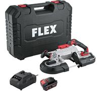 Flex Akku-Bandsäge SBE 127 18-EC + Arbeitstisch WB SBE 127 (18 V, Akku 5,0 Ah)