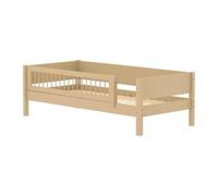 Flexa White Banquette-lit 90 x 200 cm avec Dossier et Barriere Avant a | Flexa - ref. 80-17121-112 - 5706459190563 - dim. 210x101x67cm - Beige - Materiaux mixtes