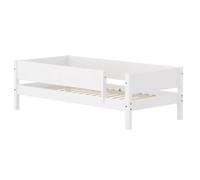 Flexa White Banquette-lit 90 x 200 cm avec Dossier et Barriere Avant | Flexa - ref. 80-17122-40 - 5706459179506 - dim. 210x101x67cm - Blanc - Materiaux mixtes
