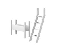 Flexa white kit echelle inclinee et pieds pour lit sureleve blanc