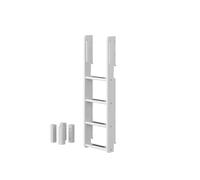 Flexa white kit pieces medianes et echelle droite pour lit superpose blanc