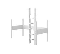 Flexa white kit structure echelle droite et pieds pour lit mezzanine blanc