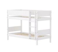 Flexa white lit superpose avec echelle droite 90 x 200 cm barriere pleine blanc