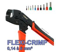 FLEXI-CRIMP pince à sertir frontale pour embout 0,14 - 6 mm²